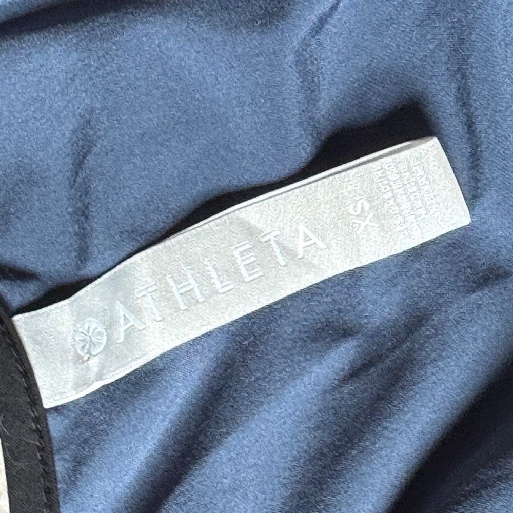 Athleta Unbound Jumpsuit Cargo Blue Relaxed Sleeveless Stretchy Loose 0 2 XS - Picture 13 of 15